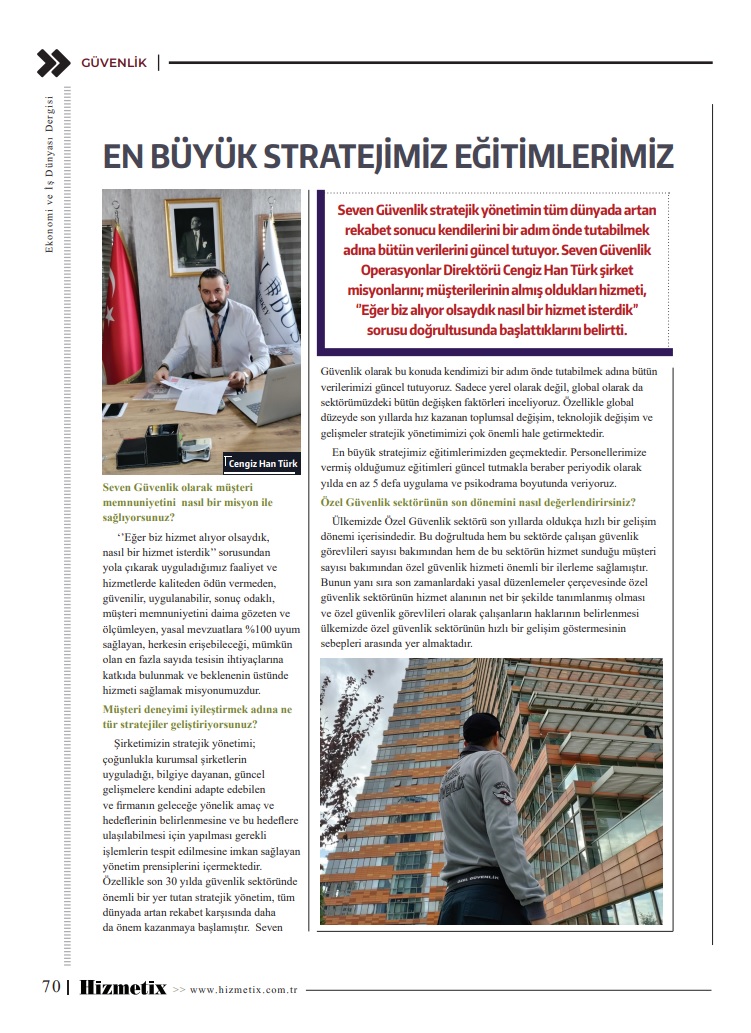 En Büyük Stratejimiz Eğitimlerimiz