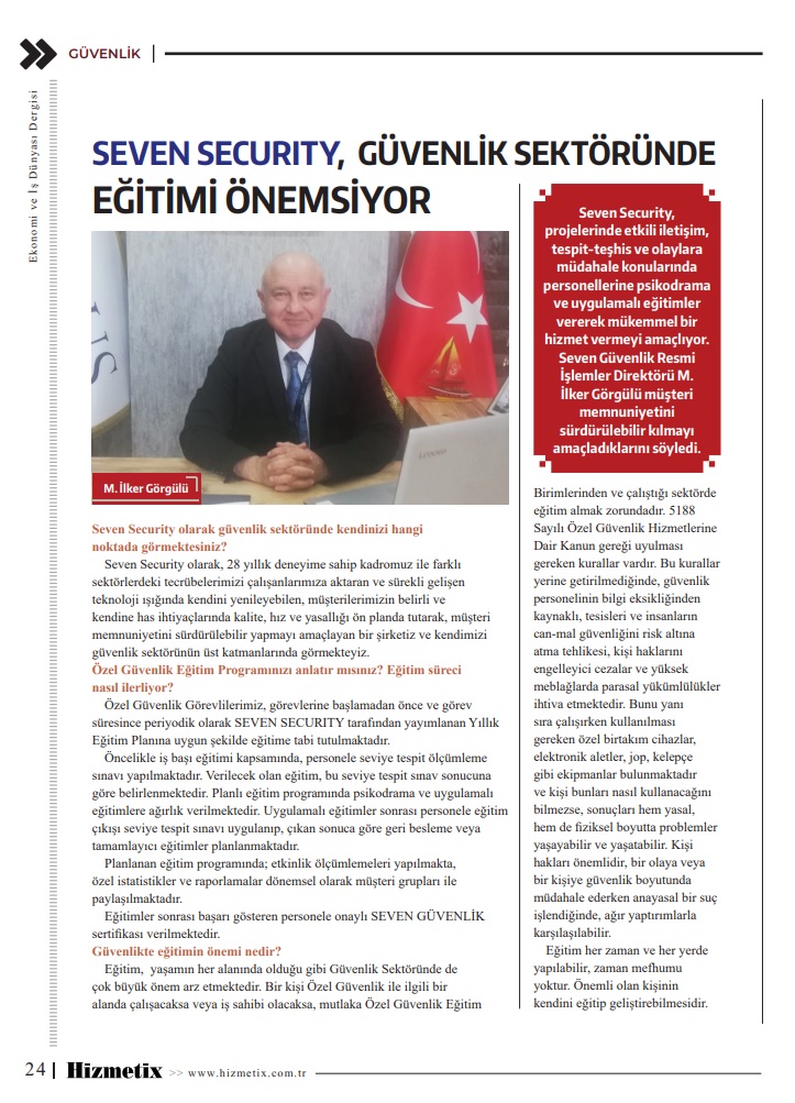 Seven Security, Güvenlik Sektöründe Eğitimi Önemsiyor